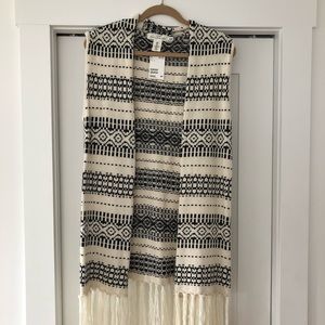 Long sweater vest cardigan
